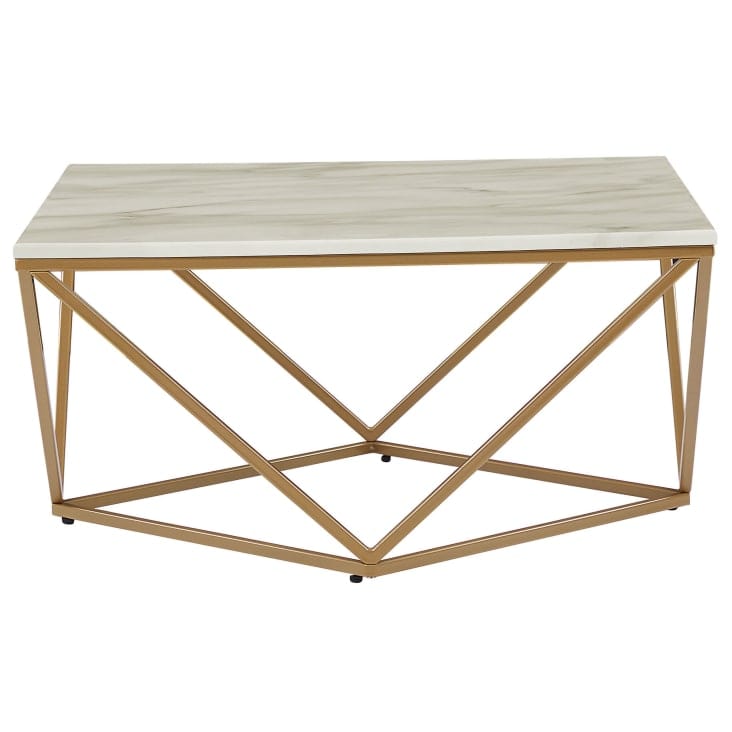 Table basse EIDA 90 H 28 Marbre Beige BOLIA Table basse EIDA 90 H 28 Marbre Beige BOLIA
