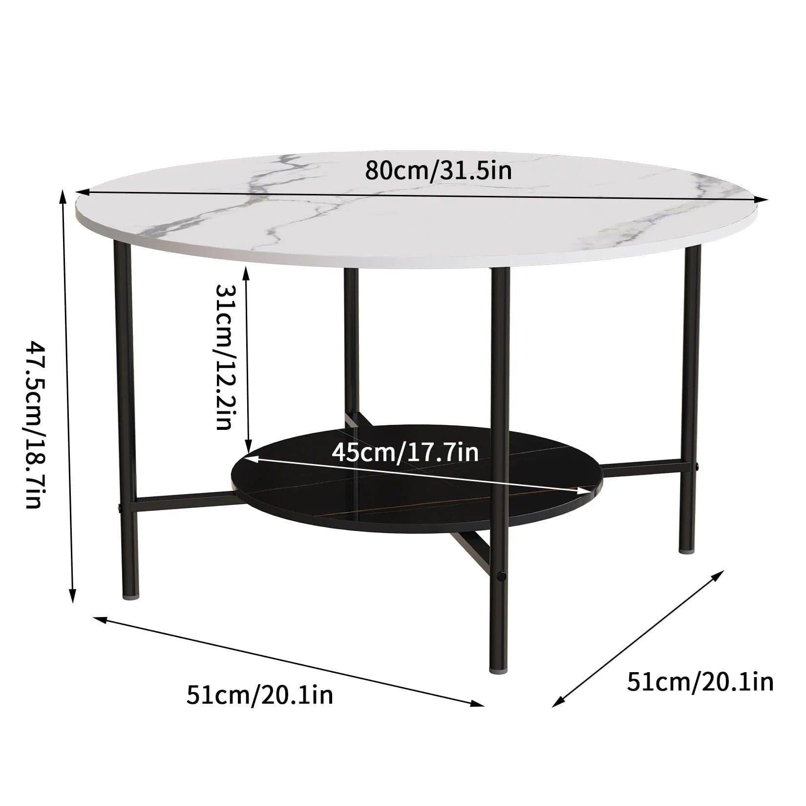 Table basse marbre blanc