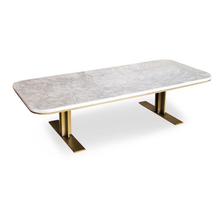 Table basse marbre doré