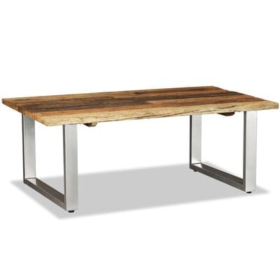 Table basse métal et bois massif