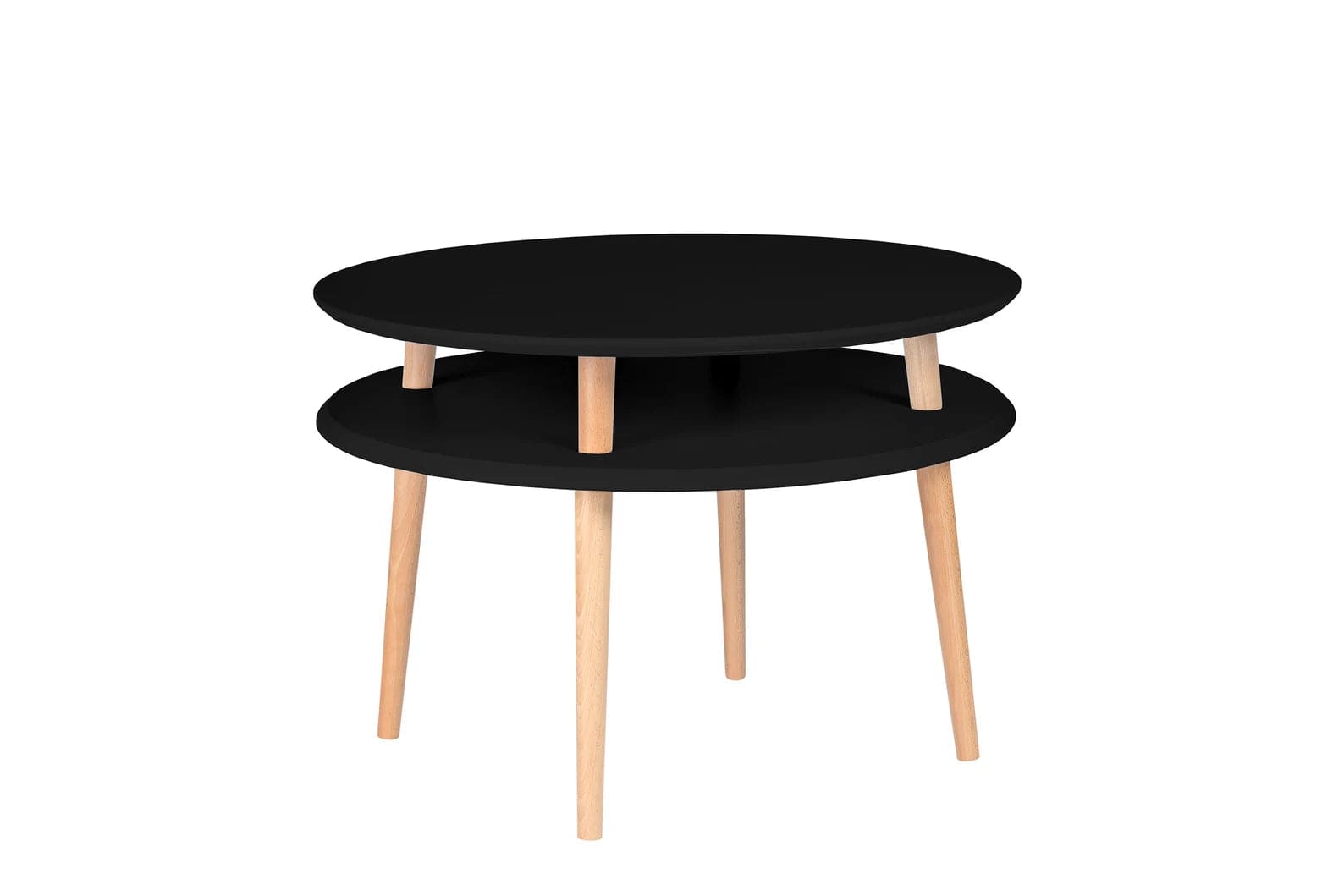 Table basse noir ronde