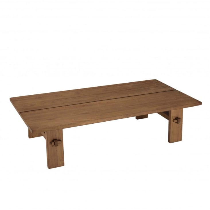 Table basse rectangulaire en bois