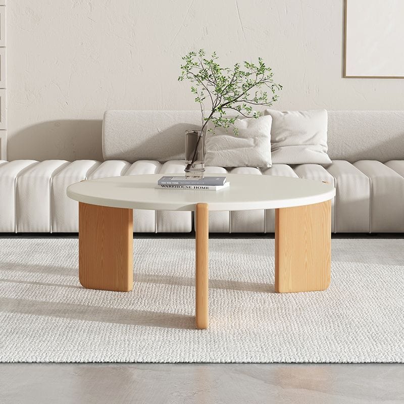 Table basse ronde blanche Ensemble de trois tables scandinaves minimalistes - Maison