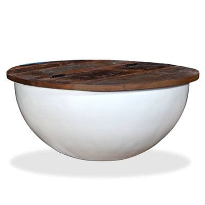 Table basse ronde bois design