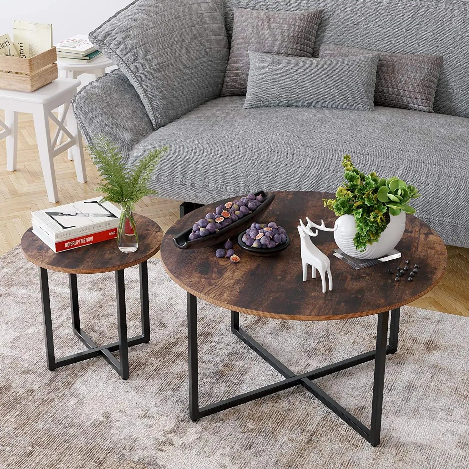 Table basse ronde en bois