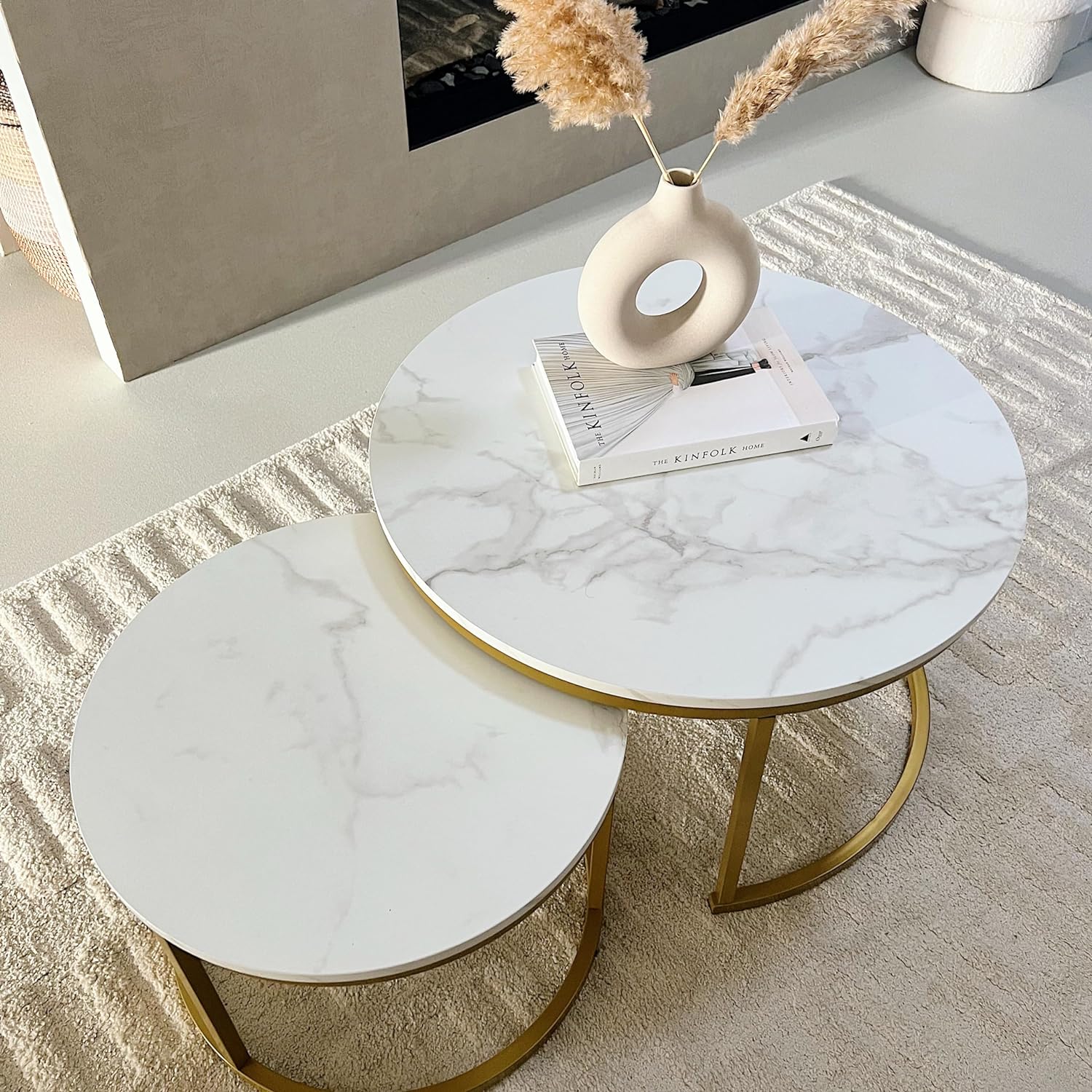 Table basse ronde en marbre