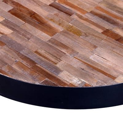 Table basse ronde noire et bois