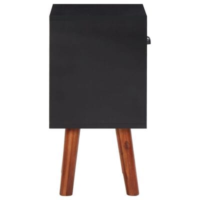 Table chevet noir et bois
