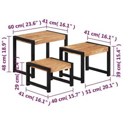 Table d appoint rectangulaire