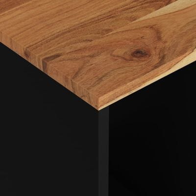 Table de chevet bois noir acacia