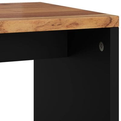 Table de chevet bois noir acacia