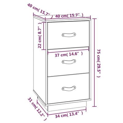 Table de chevet en pin