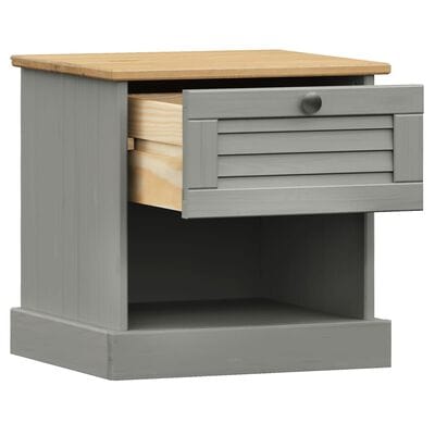 Table de chevet gris