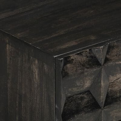 Table de chevet métal noir et bois