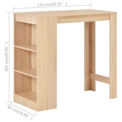 Table de cuisine bar en bois