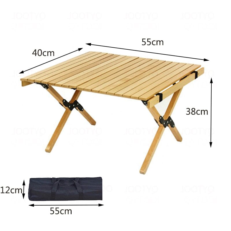 Table de jardin en bois pliante