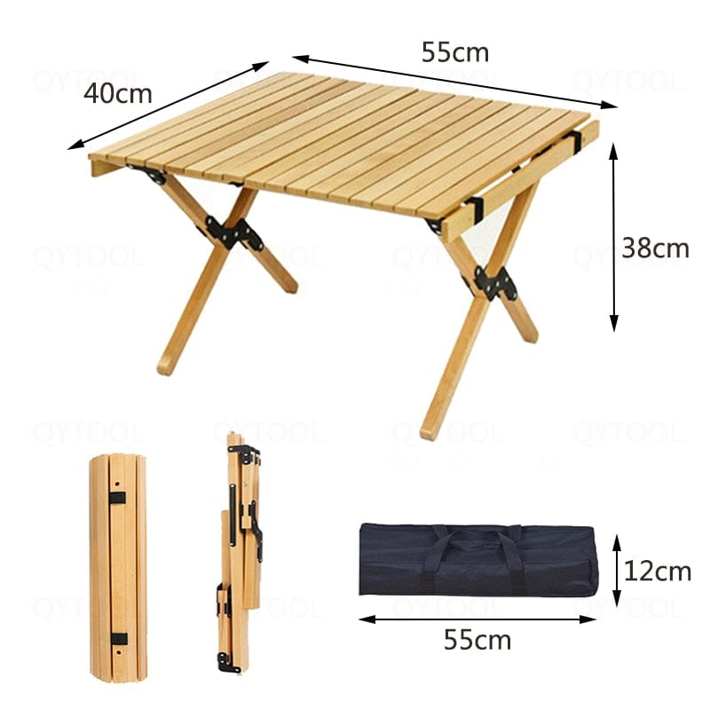 Table de jardin en bois pliante