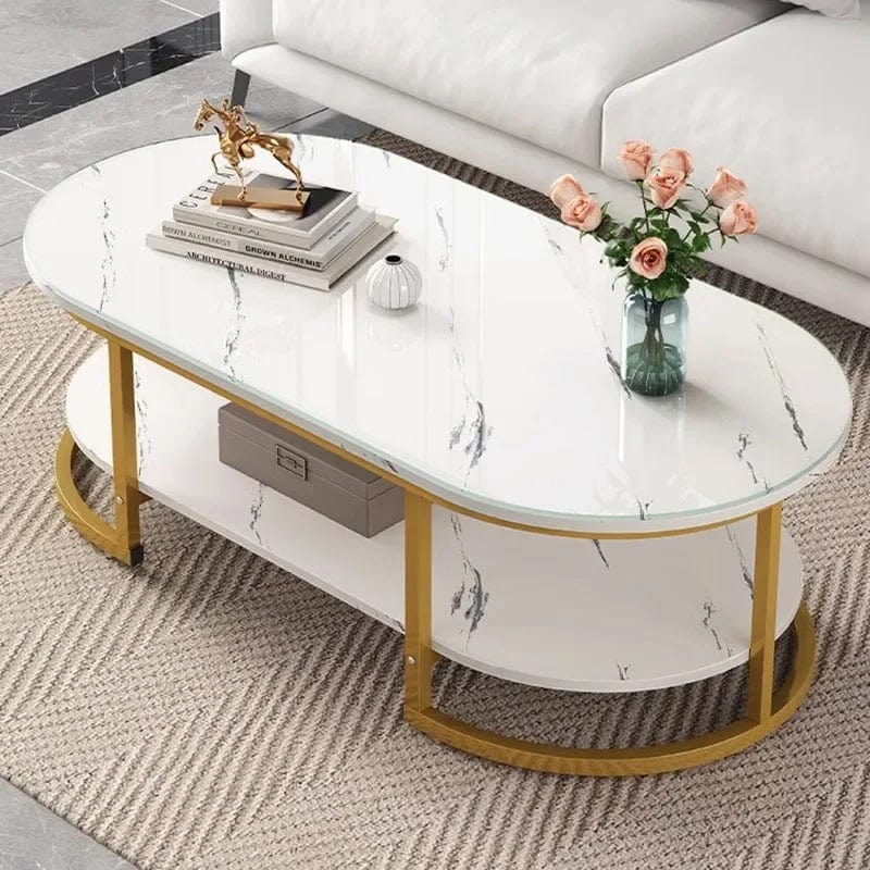 Table en marbre ovale