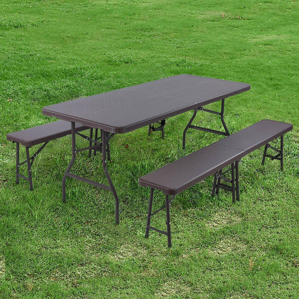Table pliante gris