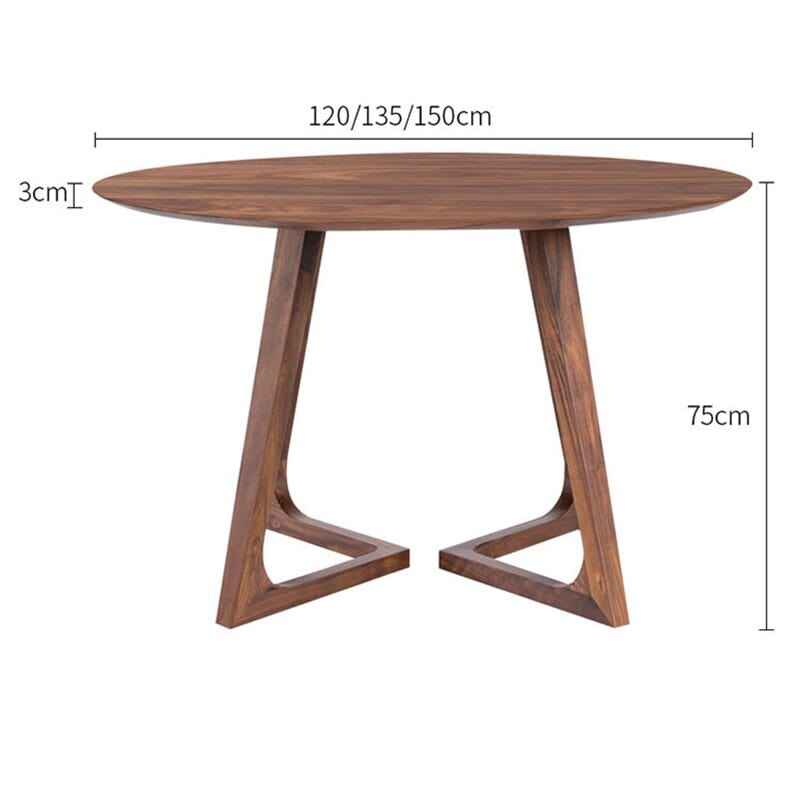 Table ronde en bois