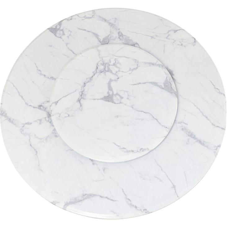 Table ronde marbre blanc