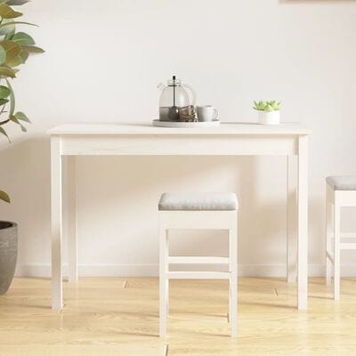 Table salle a manger bois et blanc