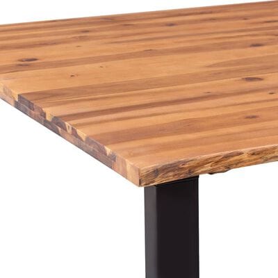 Table salle a manger bois et metal