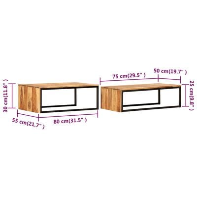 Tables basses gigognes bois