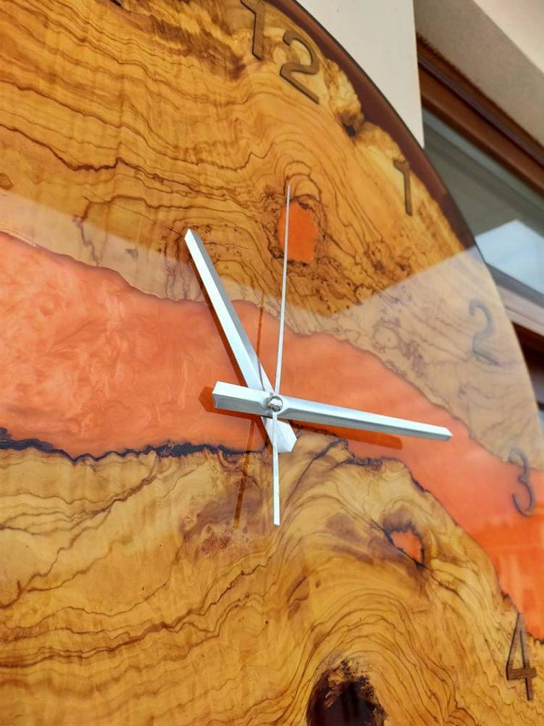 Horloge murale époxy