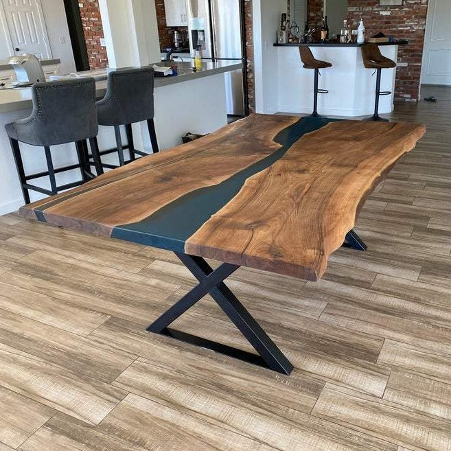 Table Rivière Table Résine Époxy | Table rivière - Royal Bois