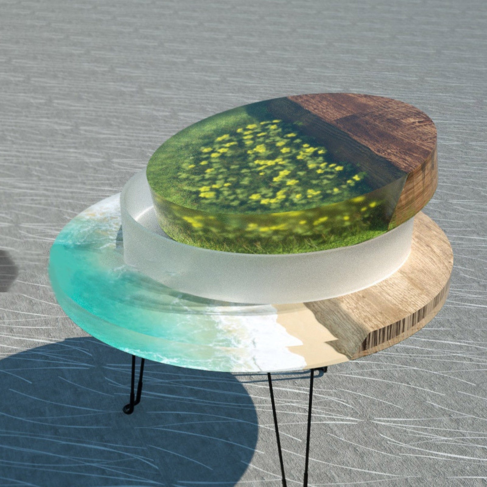 Moule en silicone, Grand plateau en silicone rond, Plateau en résine