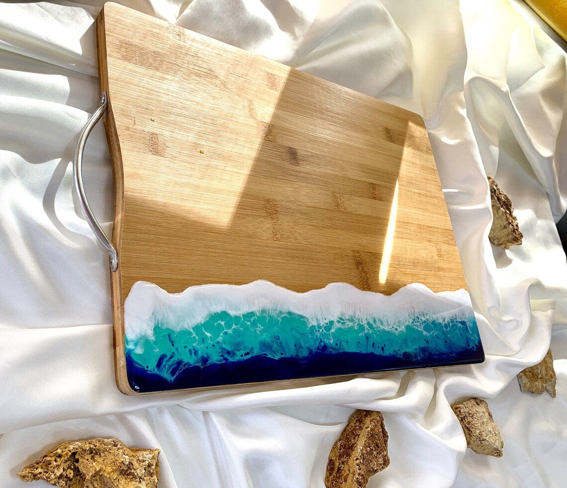 Planche à découper en résine de mer en bois