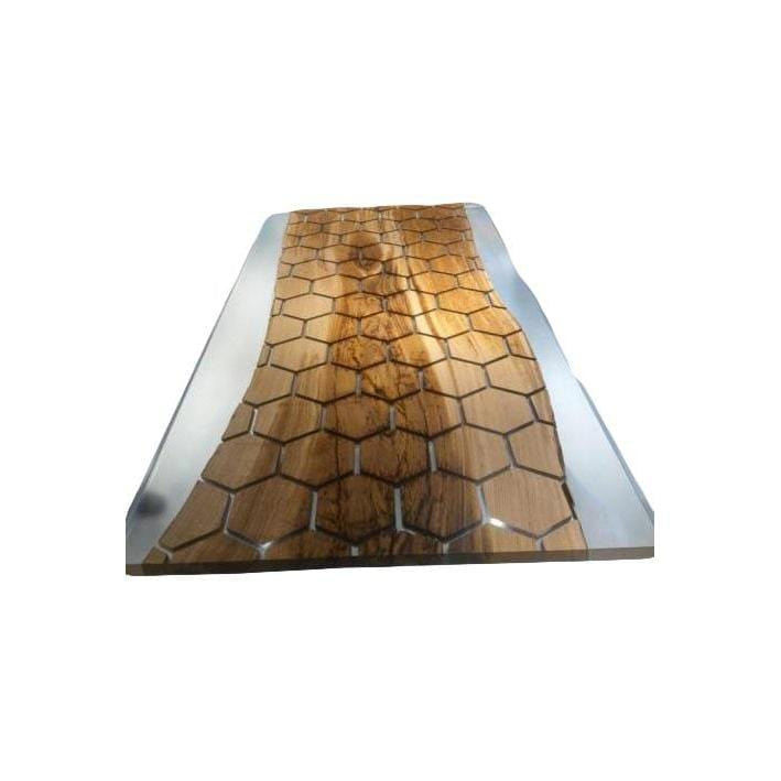 Table époxy damier